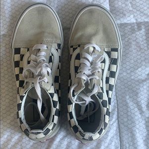 Old school checkered vans cream